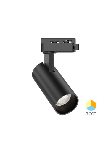 LED прожектор за релса, двупроводна шина, 15W, 230VDC, 1560lm, 3в1 цвята, BD40-00481, черен корпус
