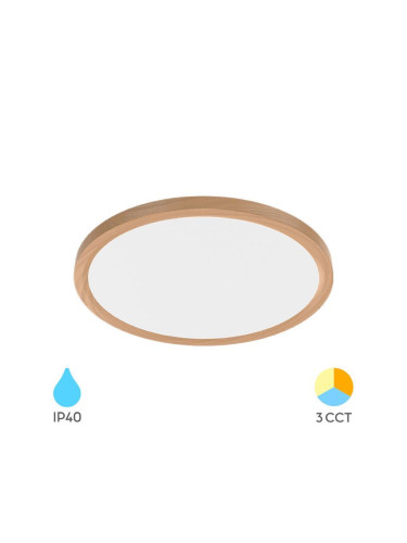 LED плафон JADE, 45W, 230VAC, 5280lm, 3в1 цвята, IP40, ф500x23mm, BP07-00587