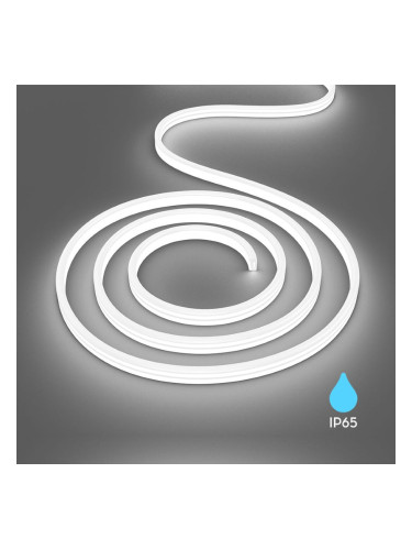 Влагозащитена LED неонова лента, 6W/m, 230VAC, IP65, 6500K, студенобяла, BS02-00013