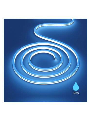 Влагозащитена LED неонова лента, 6W/m, 230VAC, IP65, син, BS02-00016