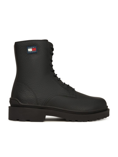 Зимни обувки Tommy Jeans Tjm Lace Up Tumbled High EM0EM01631 Черен