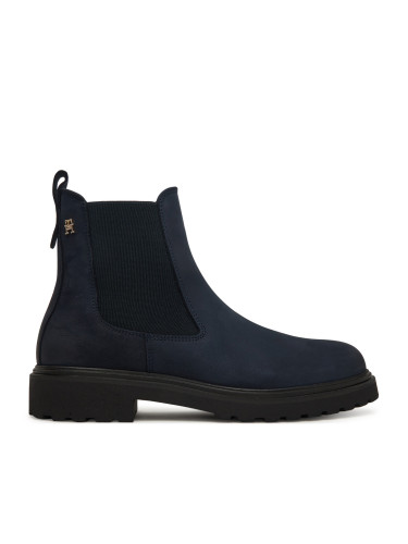 Боти тип челси Tommy Hilfiger Nubuck Cleated FW0FW09041 Тъмносин