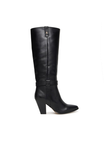 Ботуши Tommy Hilfiger T-Strap Pointy FW0FW08982 Черен