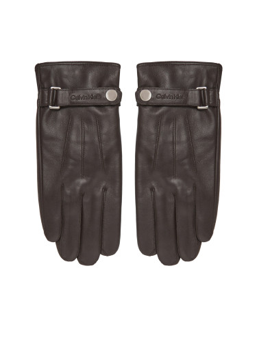 Мъжки ръкавици Calvin Klein Logo Strap LV04D8035G Кафяв