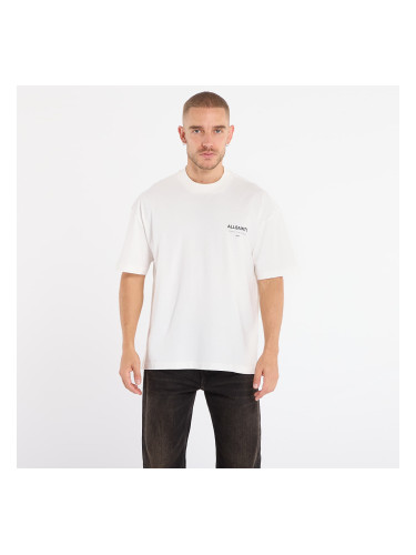 Тениска AllSaints Underground Ss Crew Ashen White S