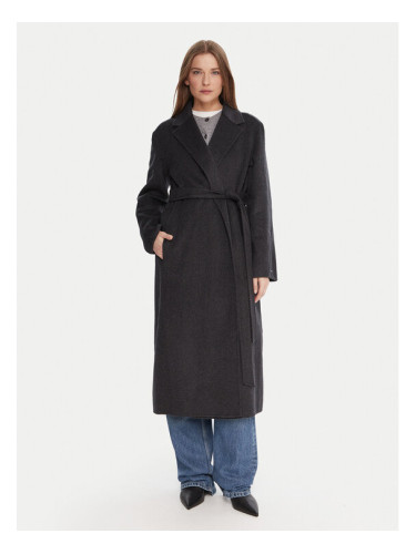 Tommy Hilfiger Вълнено палто WW0WW47286 Сив Regular Fit