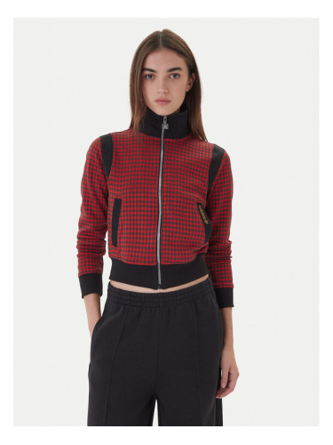 adidas Суитшърт Houndstooth JY3461 Червен Regular Fit