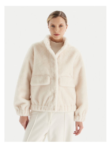 MICHAEL Michael Kors Кожено палто 77A1469M52 Екрю Relaxed Fit