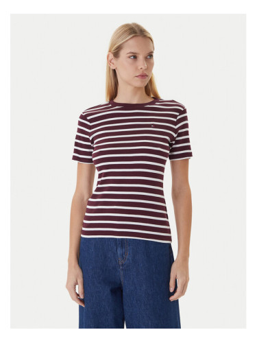 Tommy Hilfiger Тишърт New Cody WW0WW40587 Бордо Slim Fit