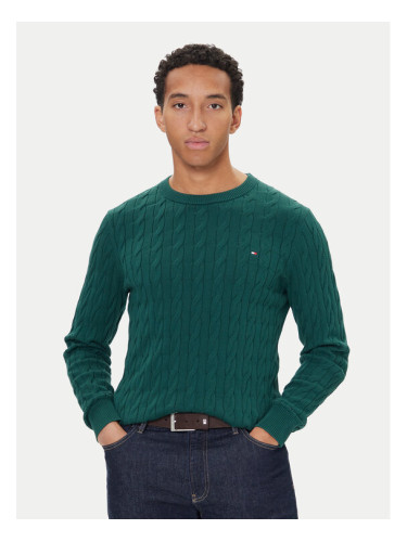 Tommy Hilfiger Пуловер MW0MW33132 Зелен Regular Fit