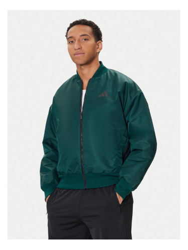 adidas Яке бомбър Stadium JX5637 Зелен Loose Fit