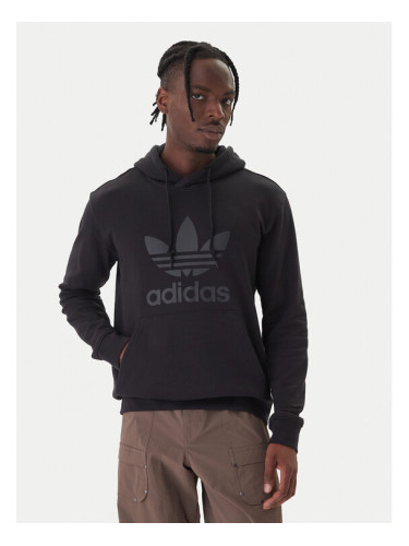 adidas Суитшърт adicolor Classics Trefoil JY3766 Черен Regular Fit