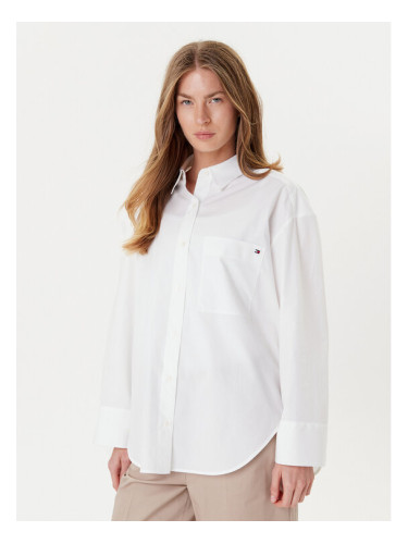 Tommy Hilfiger Риза New Easy WW0WW45892 Бял Relaxed Fit