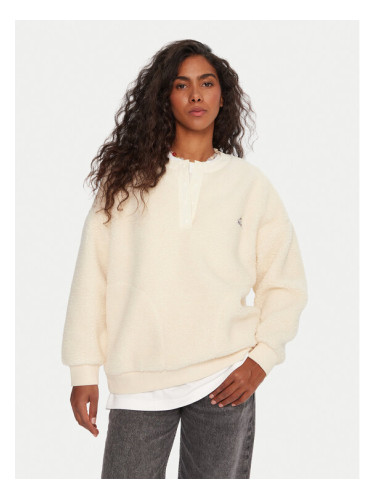 Quiksilver Полар Barranco EQWPF03000 Екрю Boxy Fit