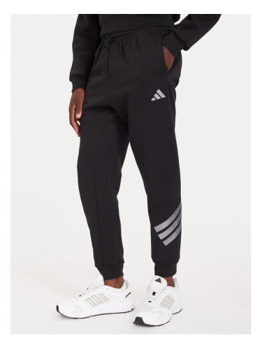 adidas Долнище анцуг Future Icons 3-Stripes JX1958 Черен Regular Fit