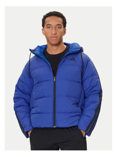 adidas Пухено яке Essentials Climawarm 3-Stripes JW9099 Син Regular Fit