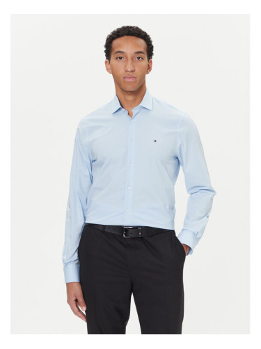 Tommy Hilfiger Риза MW0MW40524 Светлосиньо Slim Fit