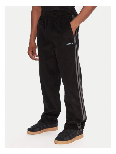 adidas Долнище анцуг Corduroy JX3107 Черен Regular Fit