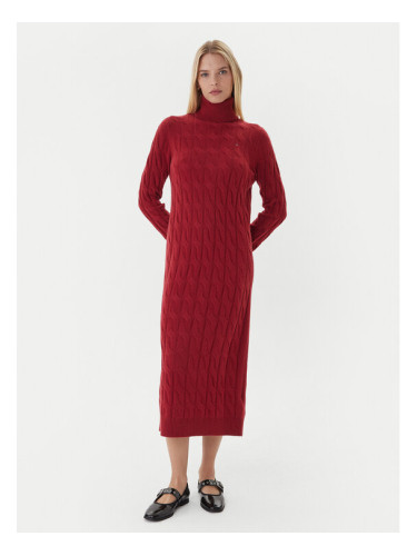 Tommy Hilfiger Плетена рокля WW0WW46429 Червен Slim Fit