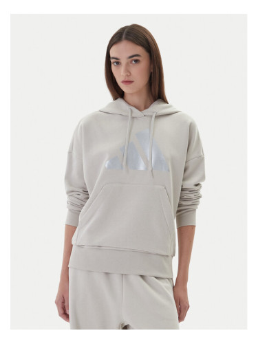 adidas Суитшърт Holiday Metallic Graphic JM4428 Бежов Regular Fit