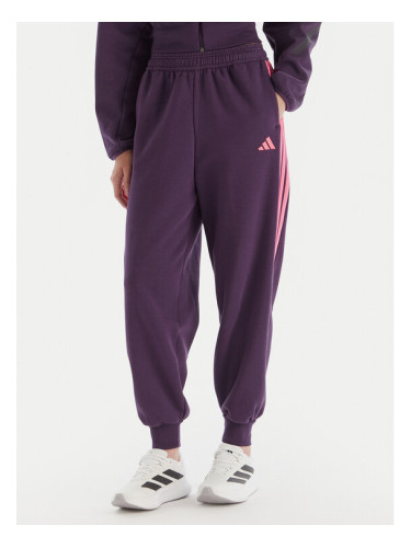 adidas Долнище анцуг Tiro 3-Stripes JM9072 Виолетов Loose Fit