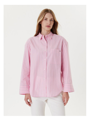 Tommy Hilfiger Риза New Easy WW0WW45892 Розов Relaxed Fit