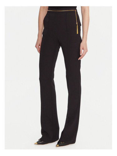 Elisabetta Franchi Текстилни панталони PA-141-57E2-V420 Черен Regular Fit