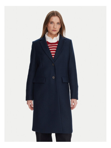 Tommy Hilfiger Вълнено палто WW0WW46547 Тъмносин Regular Fit