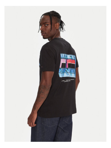 Tommy Jeans Тишърт DM0DM21980 Черен Regular Fit