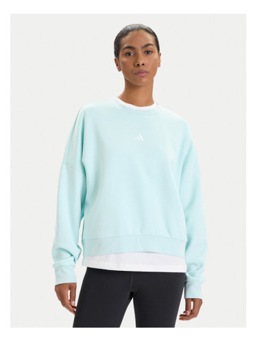 adidas Суитшърт Essentials Small Logo Feelcozy JV7300 Зелен Loose Fit