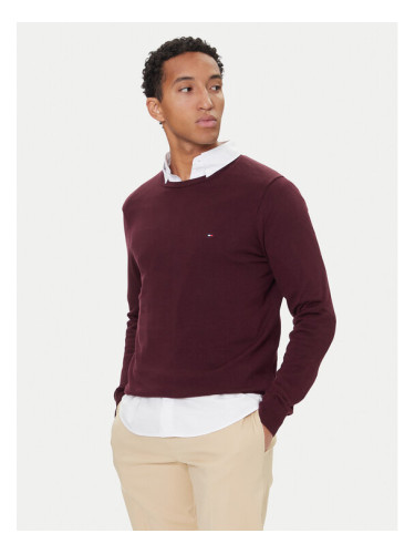 Tommy Hilfiger Пуловер Essential Ssnl MW0MW39999 Бордо Regular Fit