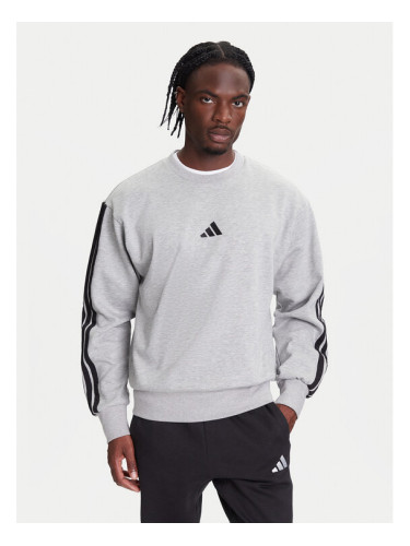 adidas Суитшърт Essentials 3-Stripes JE6308 Сив Regular Fit