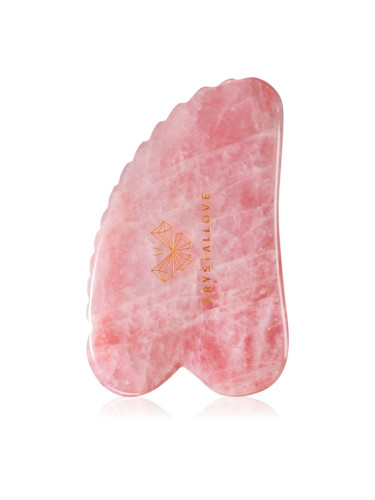 Crystallove Rose Quartz 3D Gua Sha масажно приспособление 1 бр.