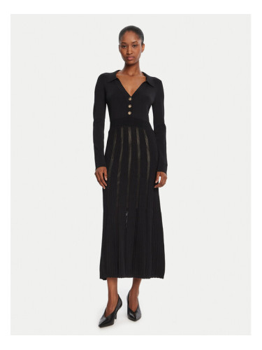 TWINSET Плетена рокля 252TP3110 Черен Regular Fit