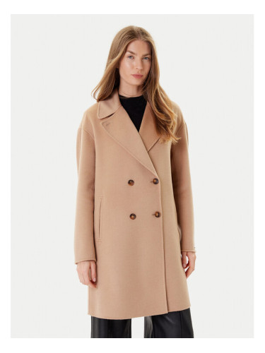 Marella Вълнено палто Good 2523016031 Бежов Regular Fit