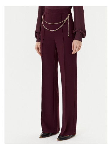 TWINSET Панталони тип палацо 252TP2281 Бордо Wide Leg