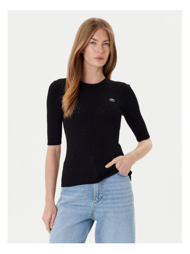 TWINSET Пуловер 252TP3240 Черен Regular Fit