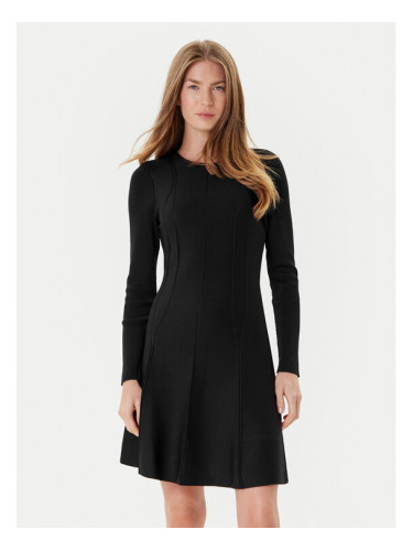 TWINSET Плетена рокля 252TP3640 Черен Slim Fit