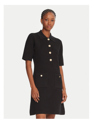 Fracomina Ежедневна рокля FR25WD5005K55301 Черен Regular Fit