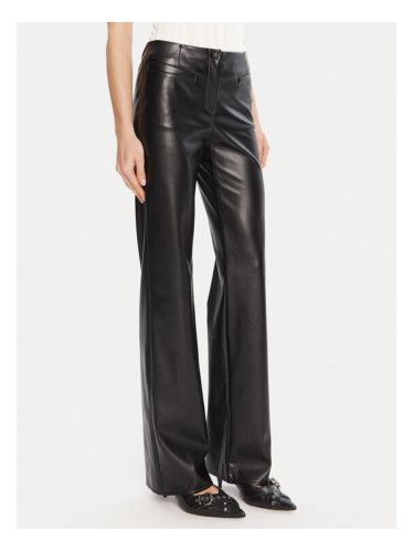 Patrizia Pepe Кожени панталони 8P0757 E005 Черен Regular Fit
