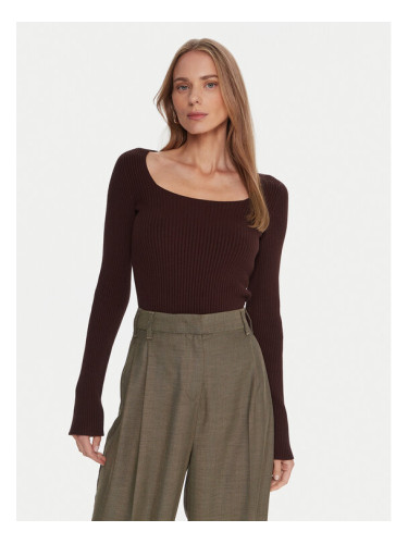 Kontatto Пуловер 3M0830C Кафяв Slim Fit