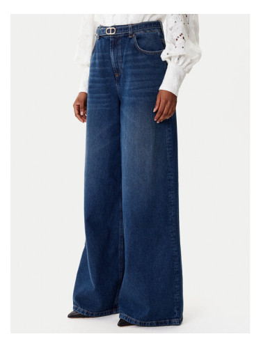 TWINSET Дънки 252TP2540 Тъмносин Wide Leg