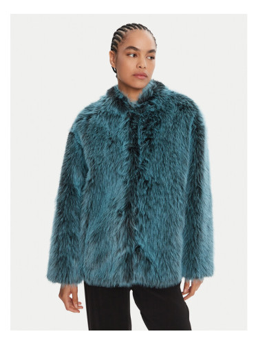 Patrizia Pepe Кожено палто 8O0197 E072 Син Regular Fit