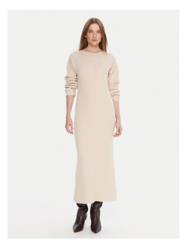 Kontatto Плетена рокля 3M0879C Бежов Regular Fit