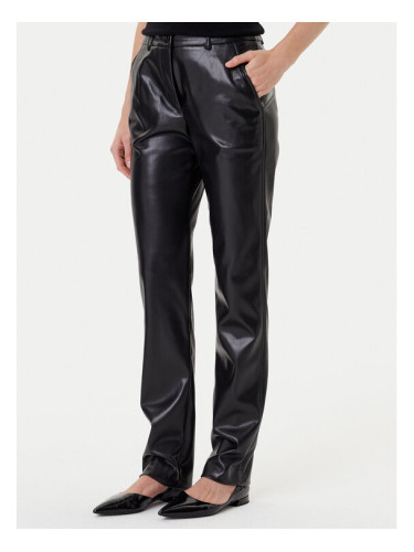 Marella Панталони от имитация на кожа Teodora 2523786011 Черен Slim Fit