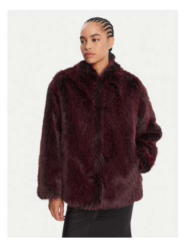 Patrizia Pepe Кожено палто 8O0197 E072 Бордо Regular Fit