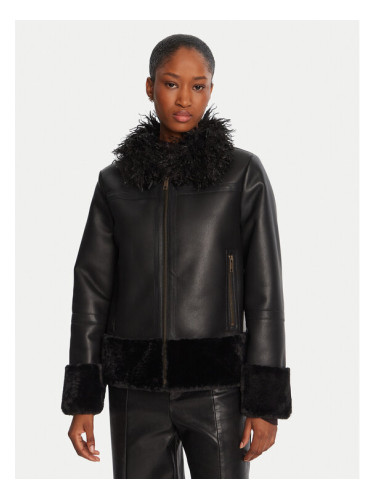 TWINSET Яке от имитация на кожа 252TP2410 Черен Regular Fit