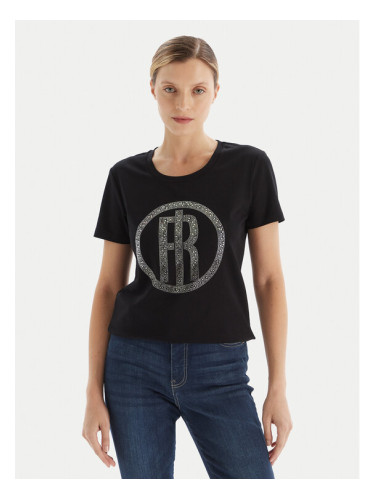 Fracomina Тишърт FP25WT3004J40108 Черен Regular Fit