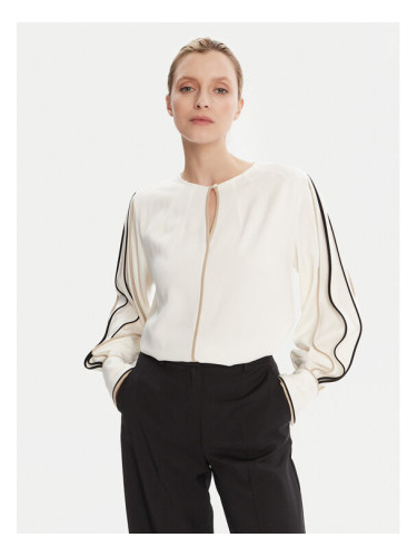 BOSS Блуза Banariah 50546147 Екрю Regular Fit