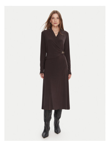 Joseph Ribkoff Коктейлна рокля 253235 Кафяв Slim Fit